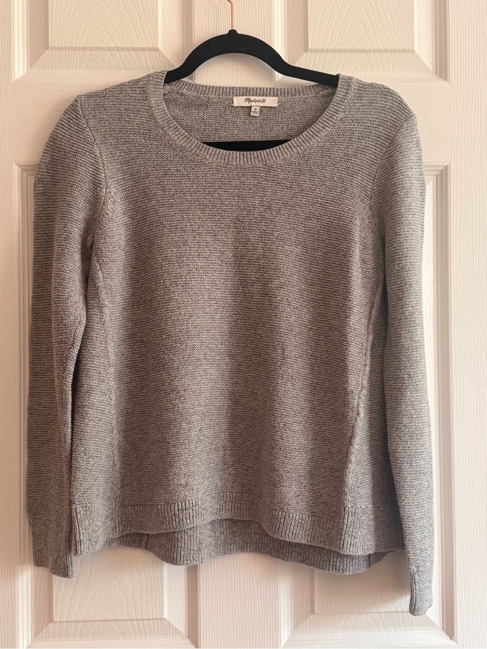 Madewell NWOT Light Gray Crewneck Pullover Sweater M Size Medium